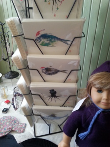 fish with tiny santa hats. WITH TINY SANTA HATS!